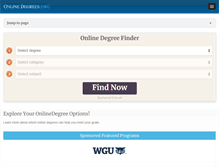Tablet Screenshot of onlinedegrees.org